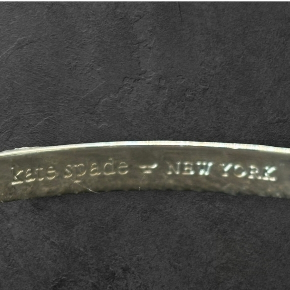 Kate Spade “Best Friend Ever” Silver Tone Rhinestone Bangle Bracelet - Picture 9 of 11